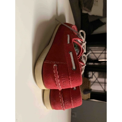 Pre-owned Tommy Hilfiger Red Leather Flats