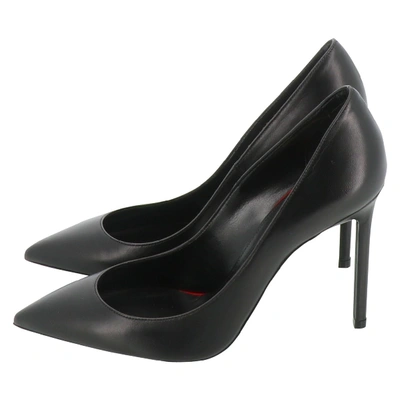 Pre-owned Saint Laurent Black Leather Heels