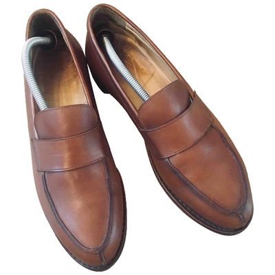 Pre-owned Ludwig Reiter Leather Flats In Brown