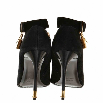 Pre-owned Tom Ford Black Leather Ankle Boots