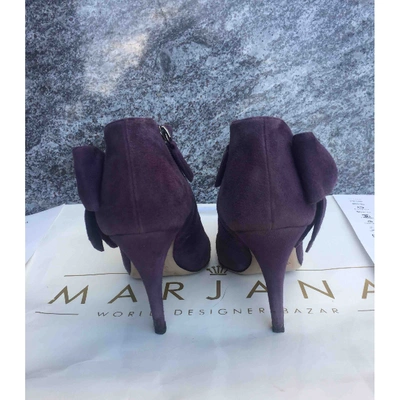 Pre-owned Valentino Garavani Ankle Boots In Purple