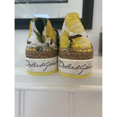 Pre-owned Dolce & Gabbana Yellow Cloth Espadrilles