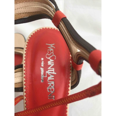 Pre-owned Saint Laurent Leather Sandal In Multicolour