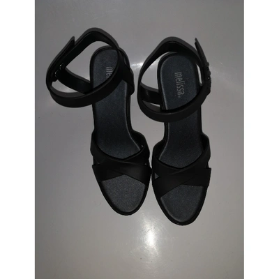 Pre-owned Melissa Sandals In Black