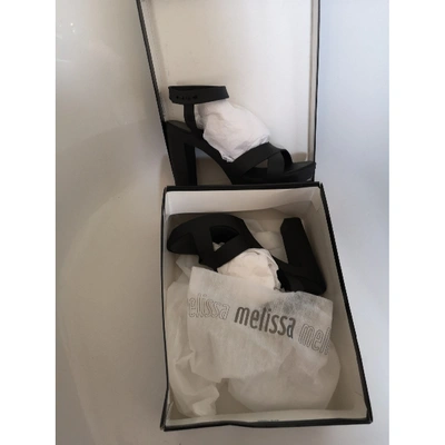 Pre-owned Melissa Sandals In Black