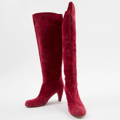 Pre-owned Michel Vivien Boots In Pink