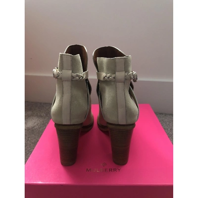 Pre-owned Mulberry Beige Leather Ankle Boots
