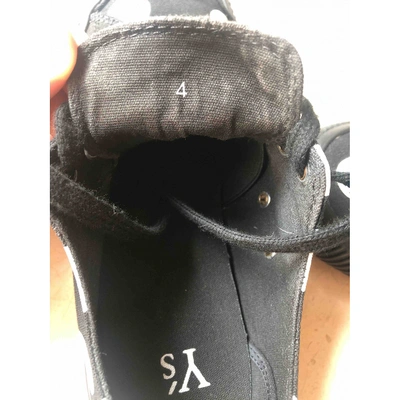 Pre-owned Yohji Yamamoto Black Cloth Trainers