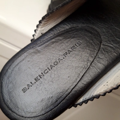 Pre-owned Balenciaga Black Leather Sandals
