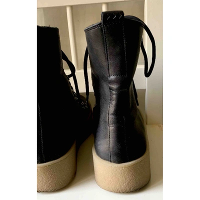 Pre-owned Royal Republiq Leather Snow Boots In Black