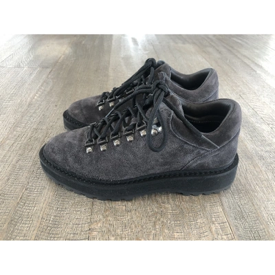 Pre-owned Nanushka Lace Up Boots In Anthracite