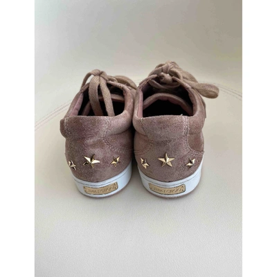 Pre-owned Jimmy Choo Trainers In Beige