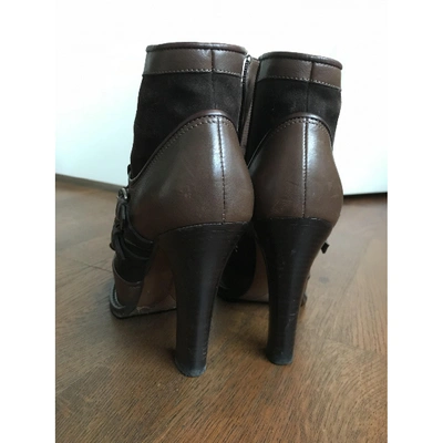 Pre-owned Tabitha Simmons Buckled Boots In Brown