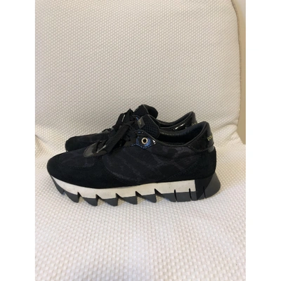 Pre-owned Dolce & Gabbana Cloth Trainers In Black