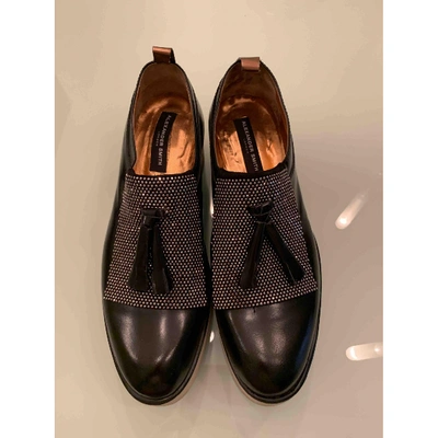 Pre-owned Alexander Smith Black Fur Lace Ups