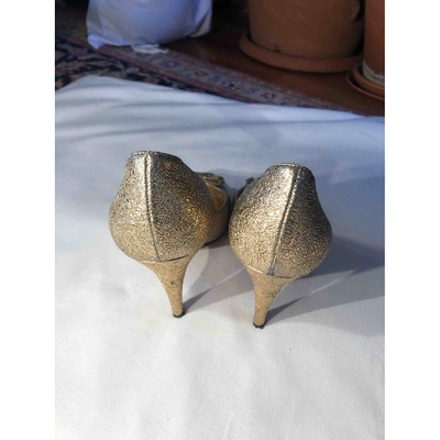 Pre-owned Moschino Cheap And Chic Leather Heels In Gold