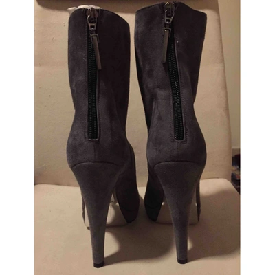 Pre-owned Rodolphe Menudier Ankle Boots In Grey