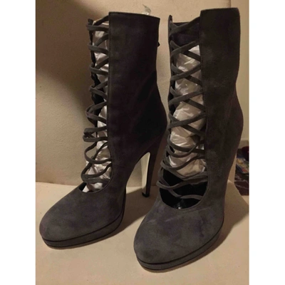Pre-owned Rodolphe Menudier Ankle Boots In Grey