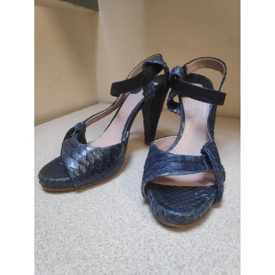 Pre-owned Chloé Blue Python Sandals