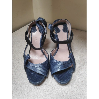 Pre-owned Chloé Blue Python Sandals