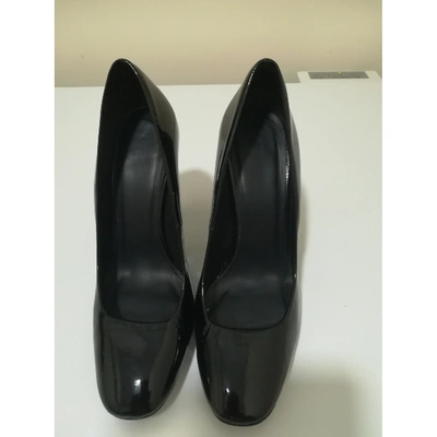 Pre-owned Hoss Intropia Patent Leather Heels In Black