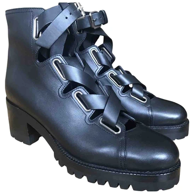Pre-owned Valentino Garavani Black Leather Boots