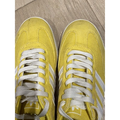 Pre-owned Adidas Originals Samba Cloth Trainers In Yellow