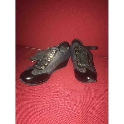 Pre-owned Dolce & Gabbana Black Cloth Trainers