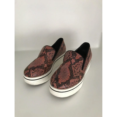 Pre-owned Stella Mccartney Cloth Trainers In Red