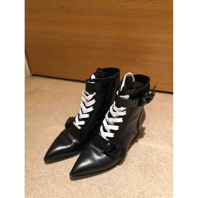 Pre-owned Stella Luna Leather Boots In Black