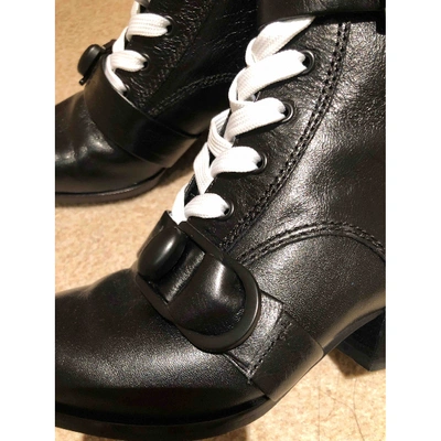 Pre-owned Stella Luna Leather Boots In Black