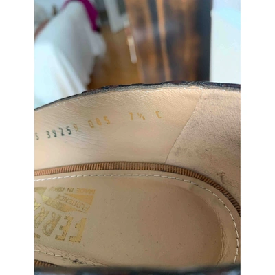 Pre-owned Ferragamo Leather Heels In Camel