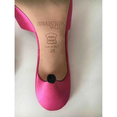 Pre-owned Giambattista Valli Leather Mules In Pink