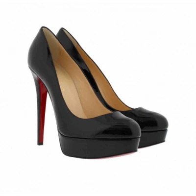 Pre-owned Christian Louboutin Bianca Black Leather Heels