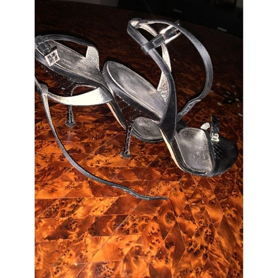 Pre-owned Dolce & Gabbana Black Leather Sandals