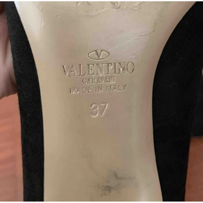 Pre-owned Valentino Garavani Tango Black Suede Heels