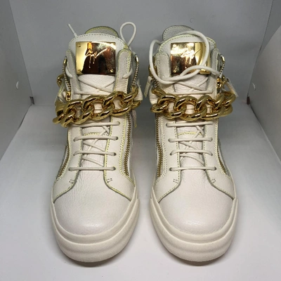 Pre-owned Giuseppe Zanotti Leather Trainers In White