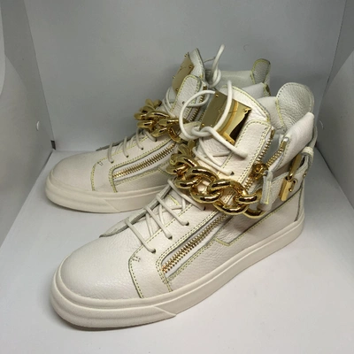 Pre-owned Giuseppe Zanotti Leather Trainers In White