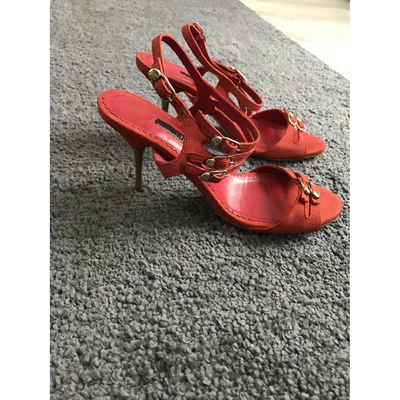 Pre-owned Carolina Herrera Sandals In Red