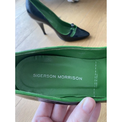 Pre-owned Sigerson Morrison Leather Heels In Black