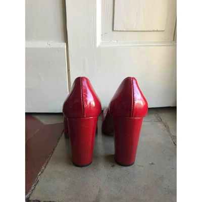 Pre-owned Marni Leather Heels In Red