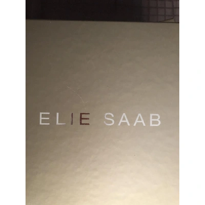 Pre-owned Elie Saab Leather Sandals In Gold