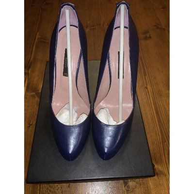 Pre-owned Mauro Grifoni Leather Heels In Blue