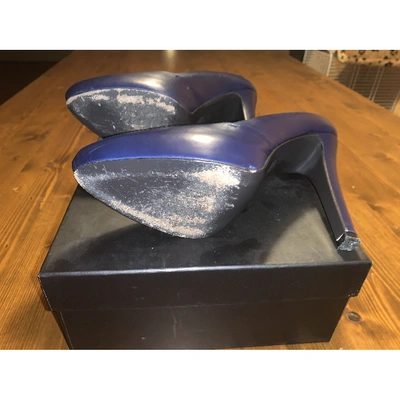 Pre-owned Mauro Grifoni Leather Heels In Blue