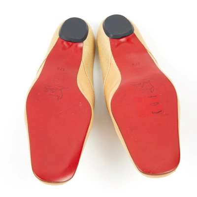 Pre-owned Christian Louboutin Beige Leather Mules & Clogs