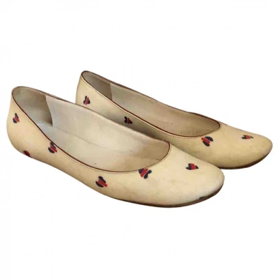Pre-owned Gucci Leather Ballet Flats