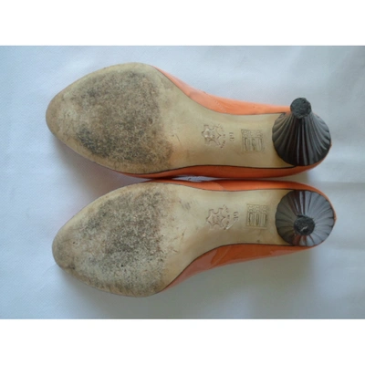 Pre-owned Reiss Orange Leather Heels