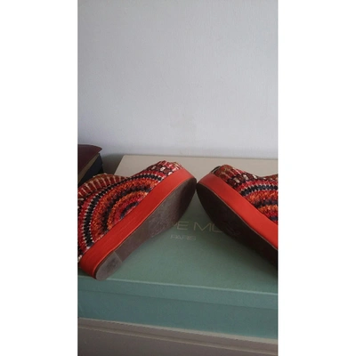 Pre-owned Jeffrey Campbell Cloth Sandals In Orange