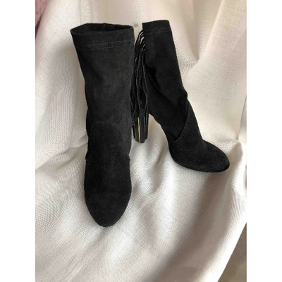 Pre-owned Just Cavalli Ankle Boots In Black