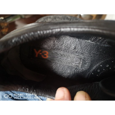 Pre-owned Yohji Yamamoto Leather Trainers In Black
